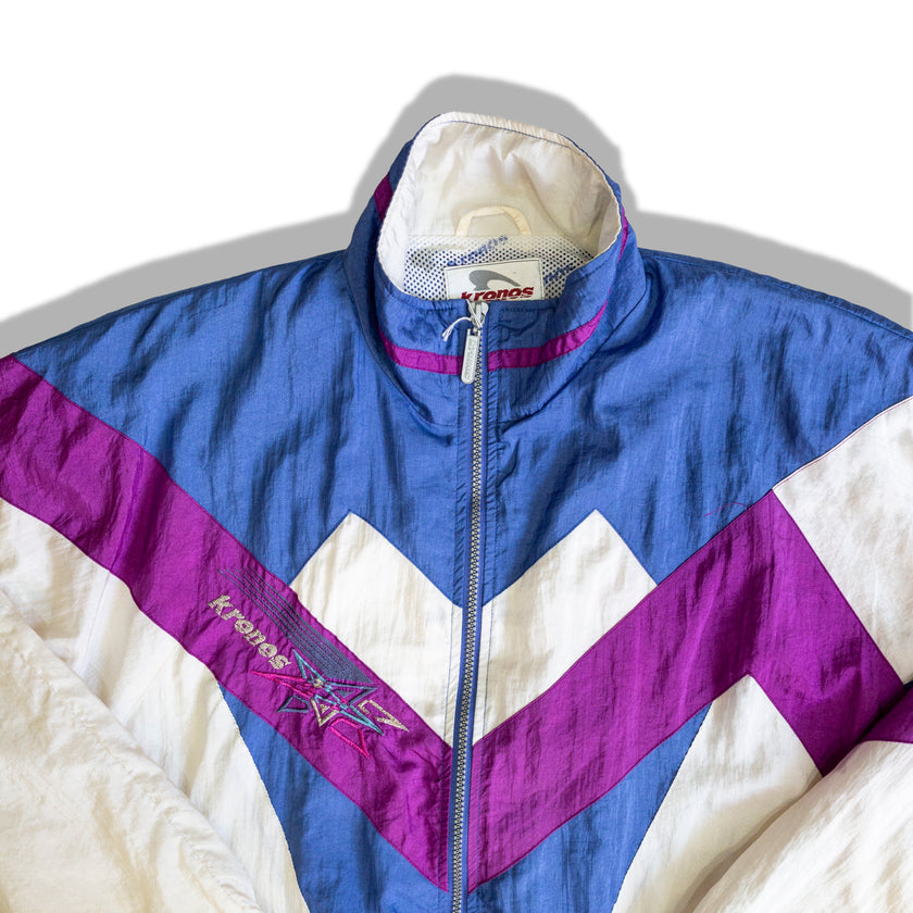 Vintage funky colorful windbreaker (M)