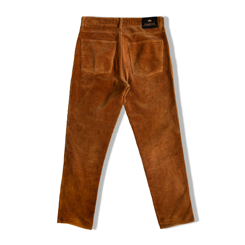 KINGFIELD CARAMEL BROWN CORDUROY PANTS