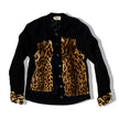 Vintage Valentino wool & leopard ptint fur cardigan (M)