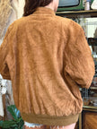 Vintage genuine leather golden brown jacket