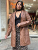 Vintage brown genuine leather jacket