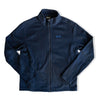 Jack Wolfskin Full-Zip Polar Fleece Jacket – Navy Blue, Warm & Lightweight (L)
