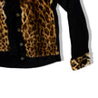 Vintage Valentino wool & leopard ptint fur cardigan (M)