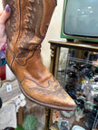 Vintage genuine leather cowboy boots