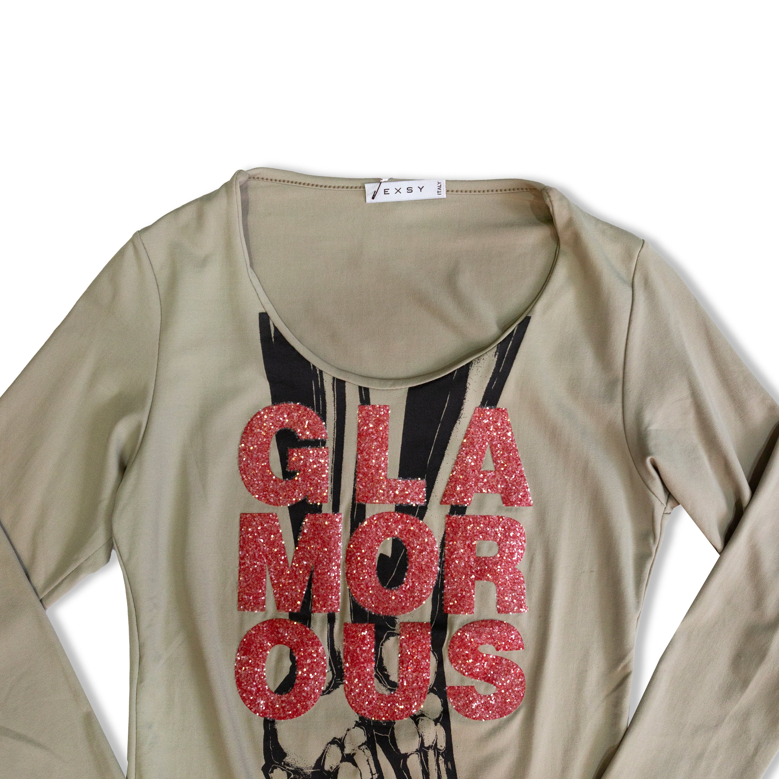 Super hot deadstock sparkly graphic longleeve top