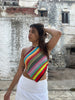 Handmade multi coloured crochet “Muse” top