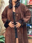 Stunning vintage oversized genuine leather coat