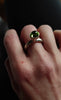 Kimilio Eos silver 925 ring with peridot stone (open back -adjustable size)