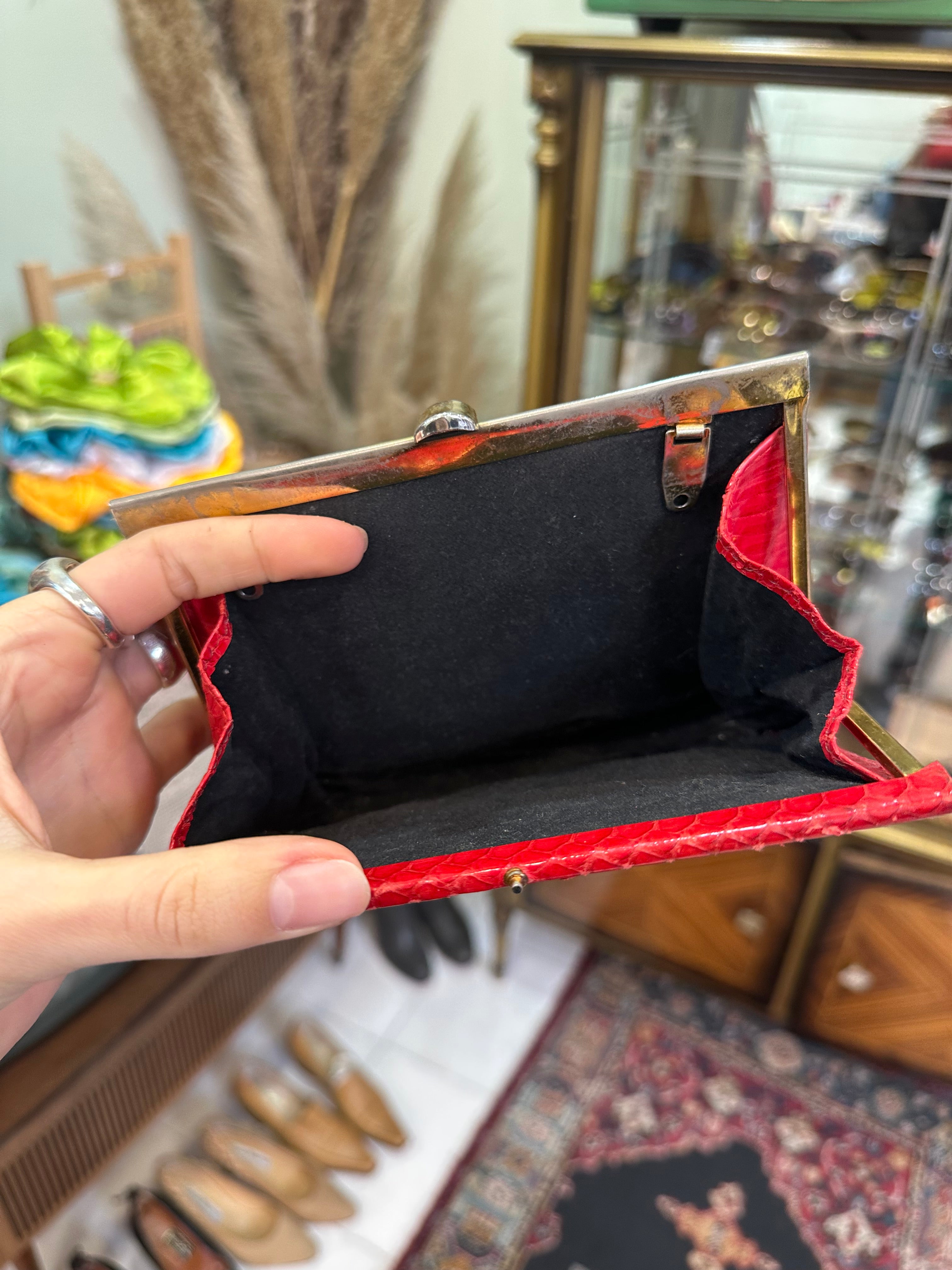 Vintage red clutch