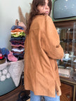 Vintage oversized genuine suede jacket