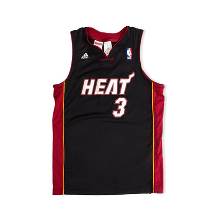 Adidas Miami Heat #3 Black NBA Basketball Jersey (kids size: 11-12 year)