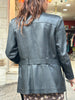 Vintage genuine leather jacket with belt