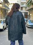 Vintage leather shearling jacket