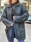 Vintage leather shearling jacket