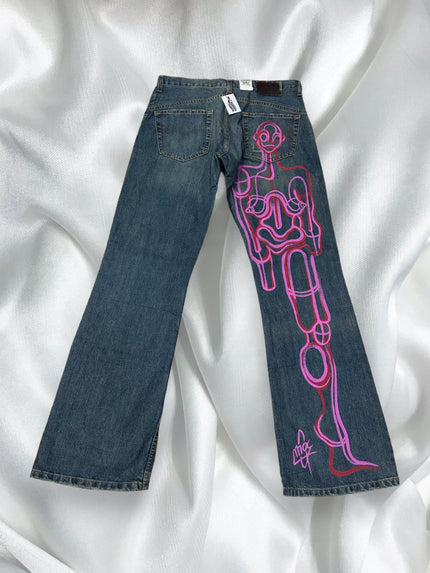 Hand painted Maverick jeans (W33)