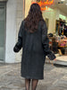 Vintage genuine leather shearing coat