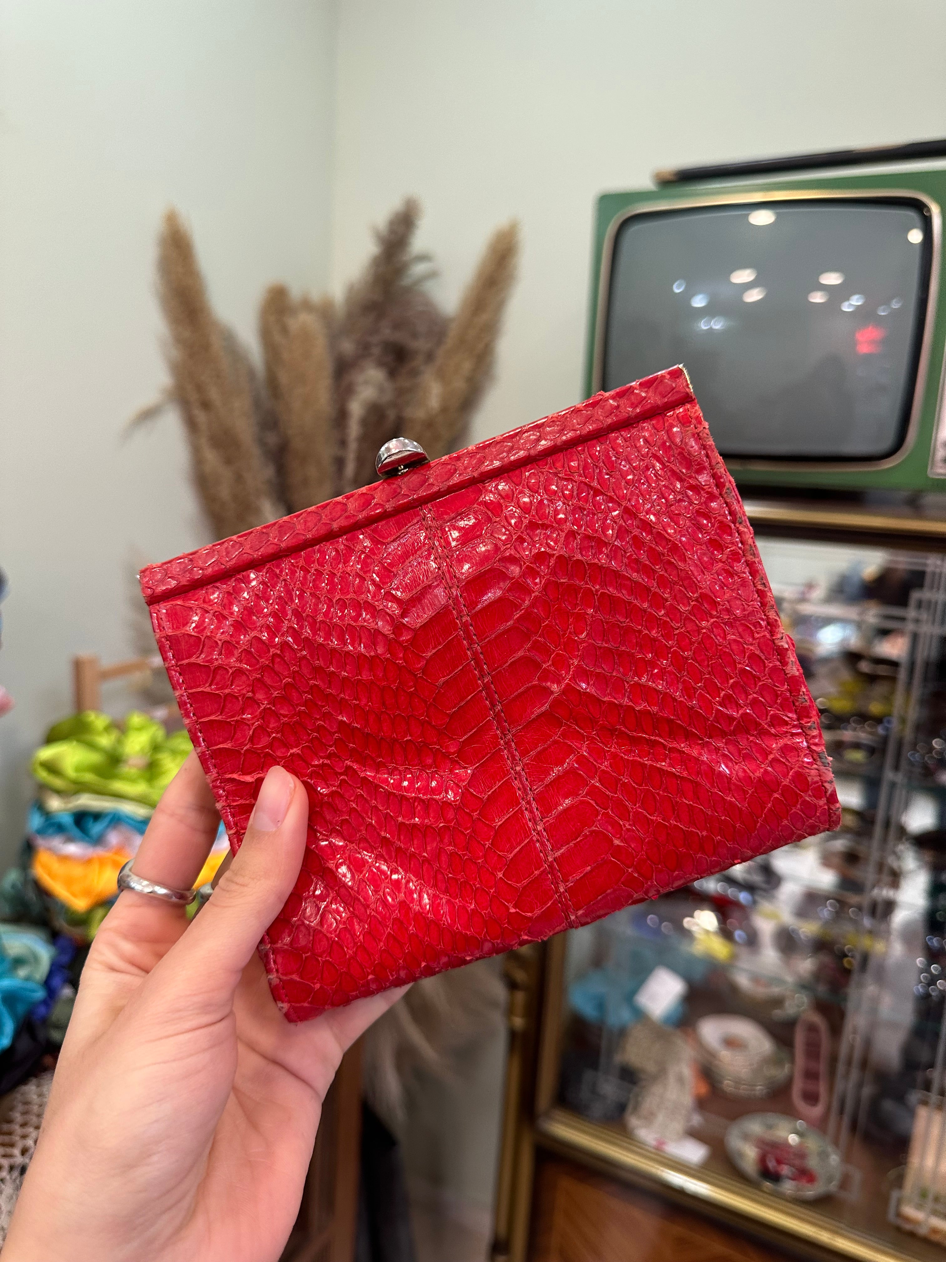 Vintage red clutch