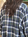 Oversized long flannel shirt