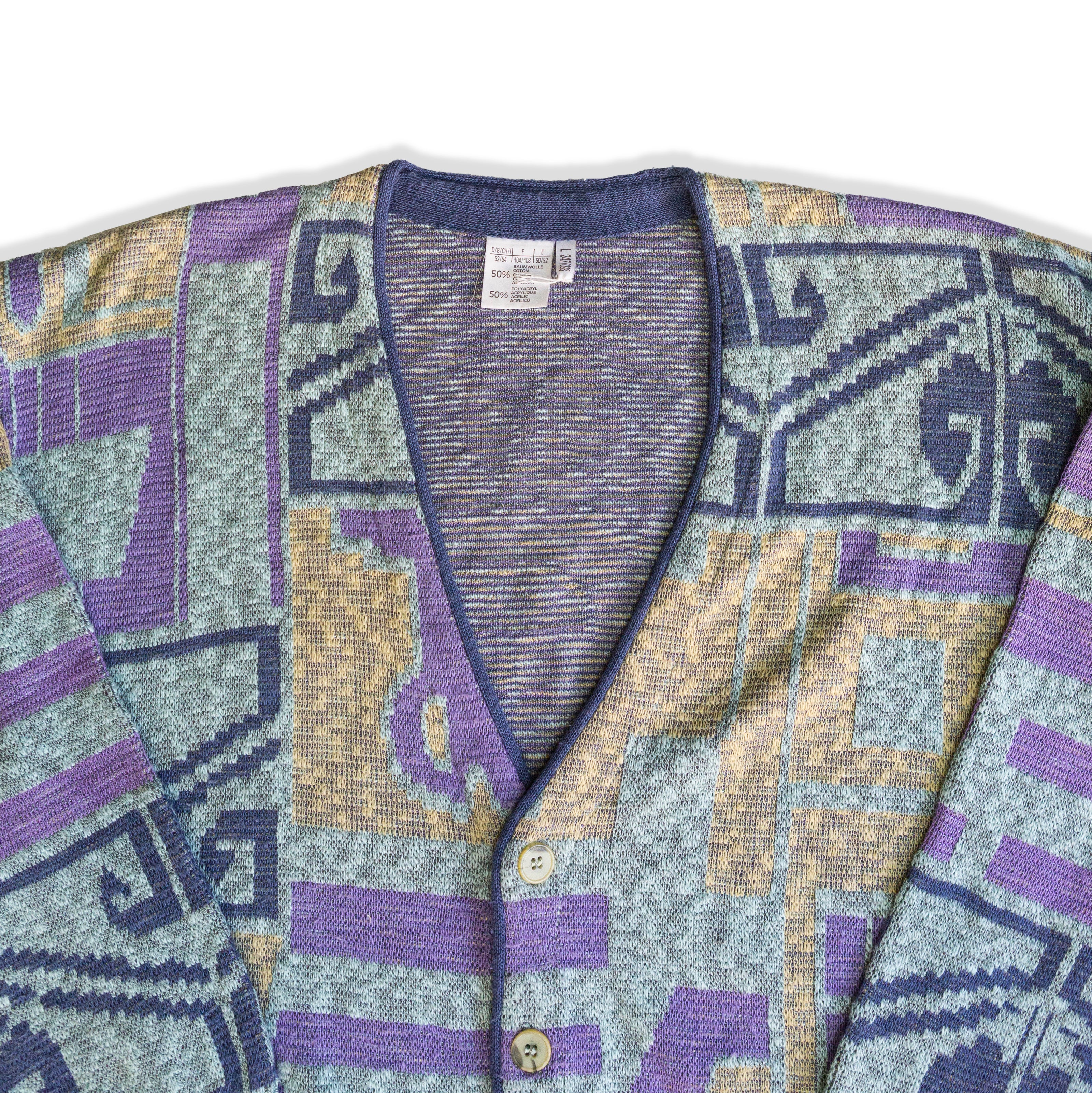 Vintage men’s funky knit cardigan (M)