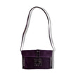 Stunning deep purple genuine suede shoulder bag