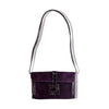 Stunning deep purple genuine suede shoulder bag