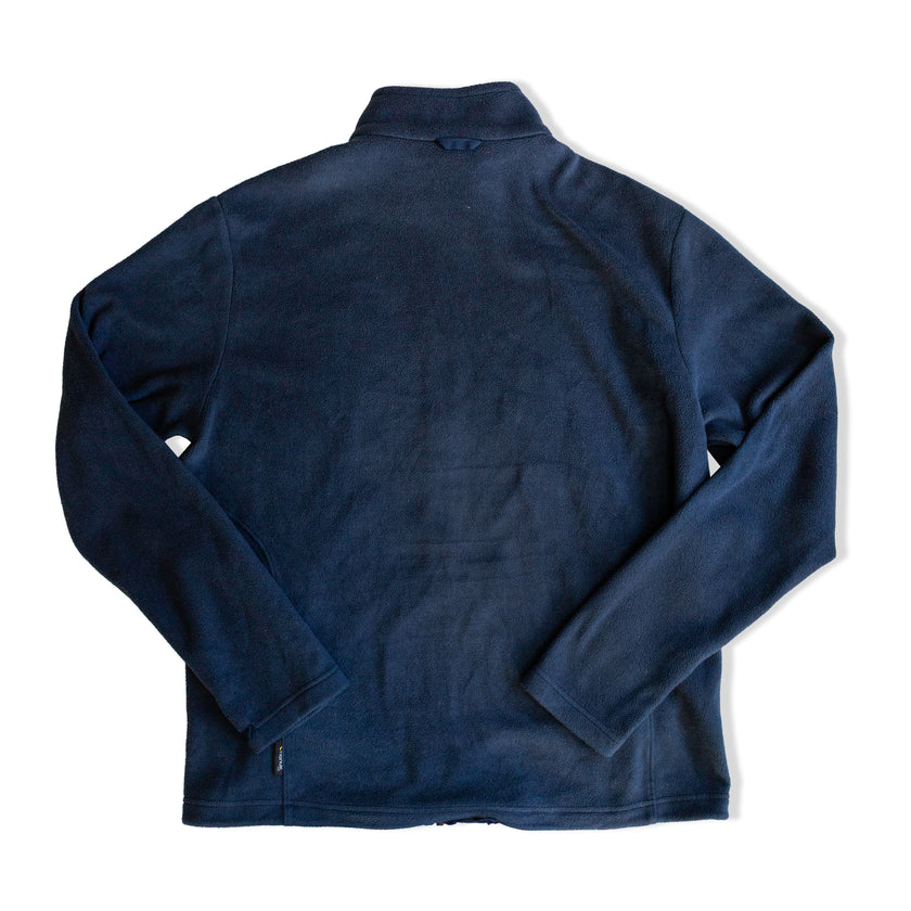 Jack Wolfskin Full-Zip Polar Fleece Jacket – Navy Blue, Warm & Lightweight (L)