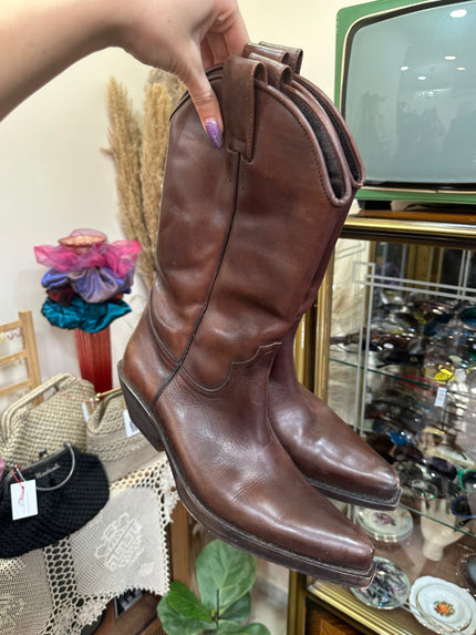 Genuine leather cowboy boots