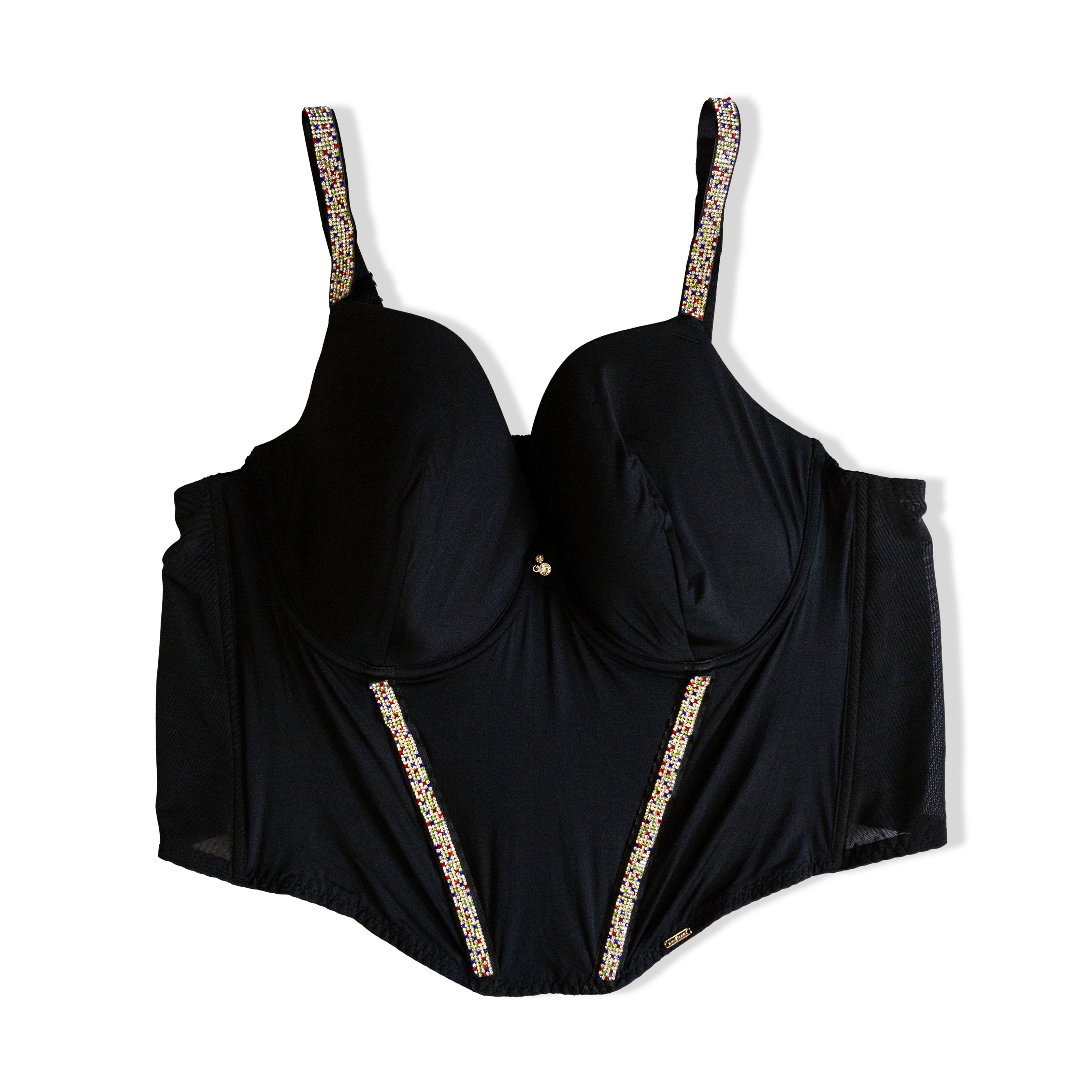 Super hot corset top with sparkly straps (90D)