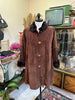 Stunning vintage oversized genuine leather coat