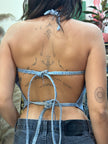 Super hot up cycled denim top