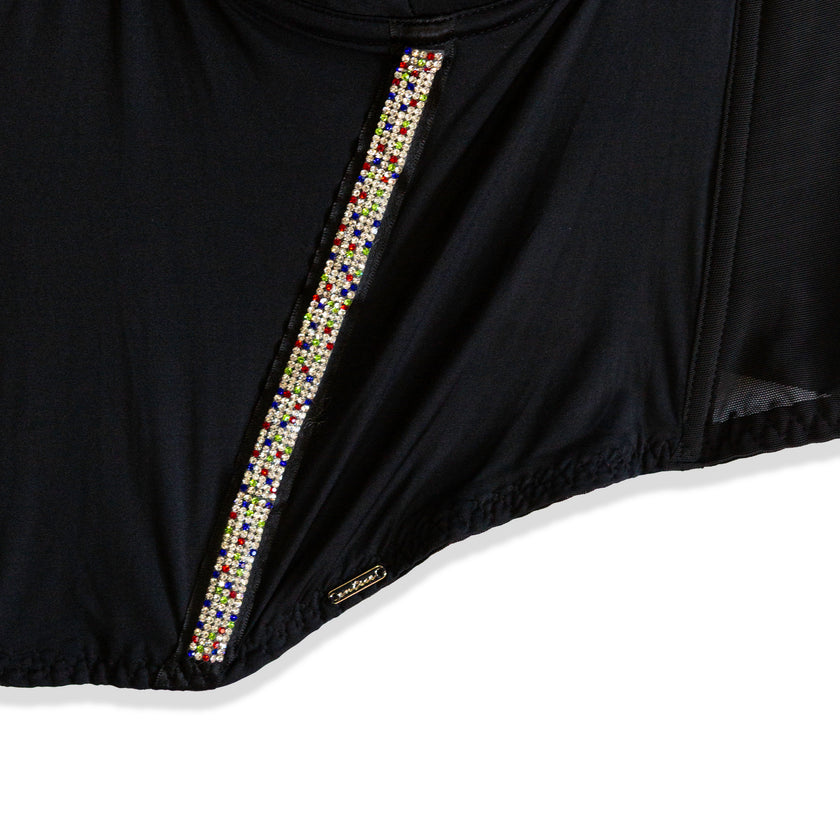 Super hot corset top with sparkly straps (90D)