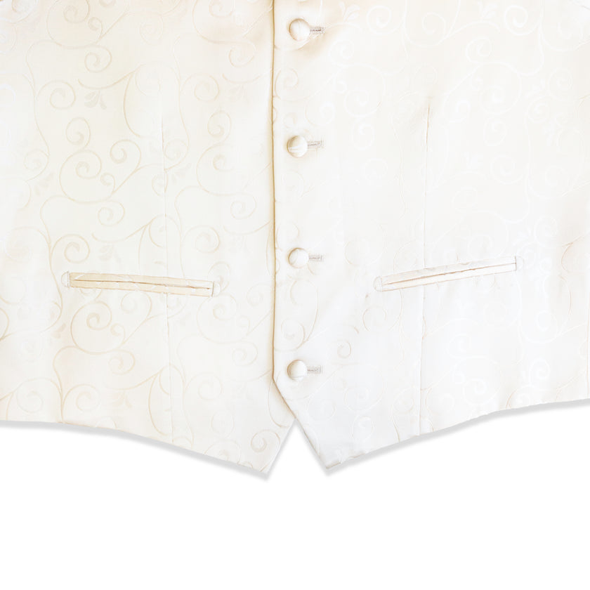 Vintage men’s jacquard silk vest (M)