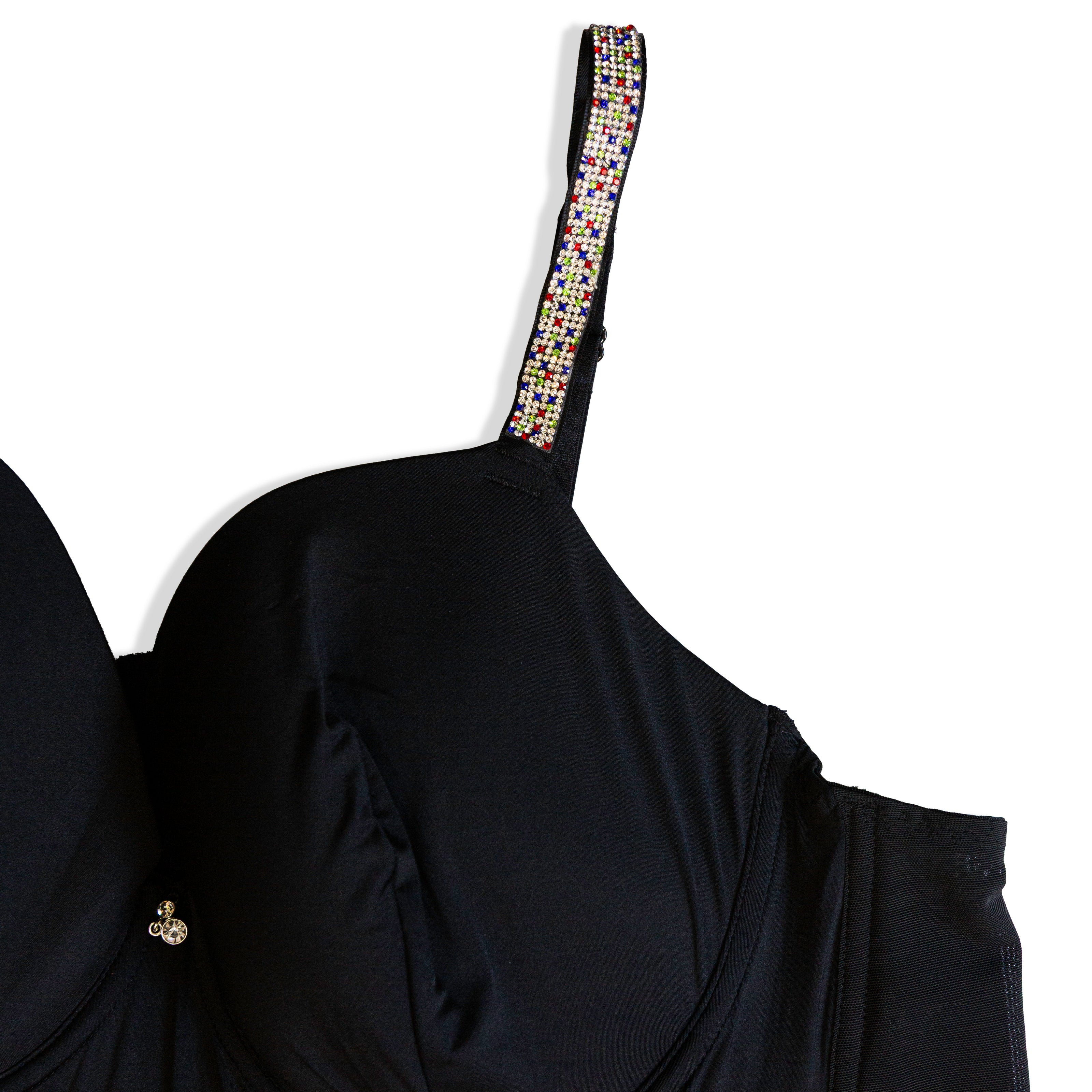 Super hot corset top with sparkly straps (90D)