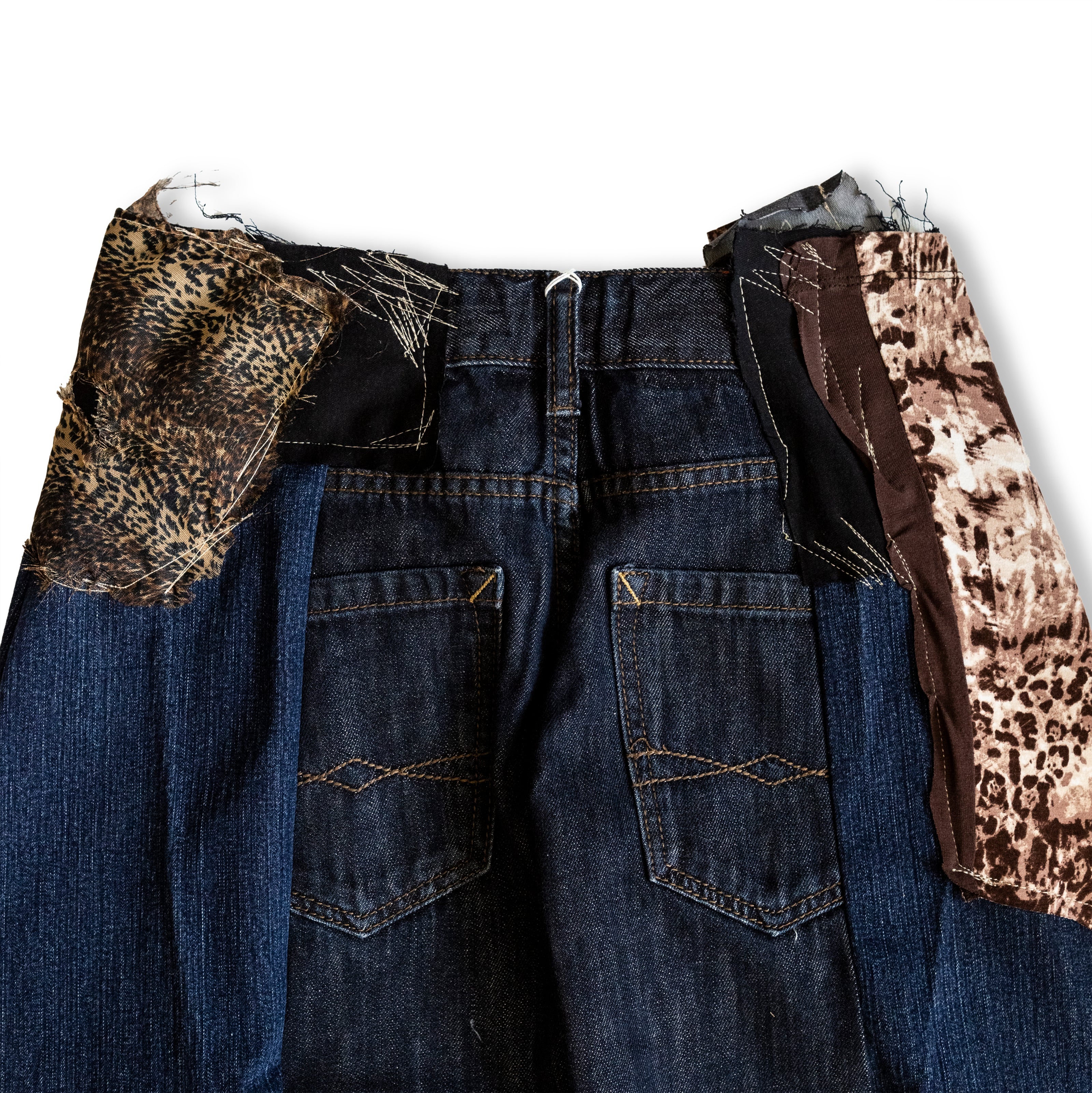 Thoughts Reworked patchwork jeans