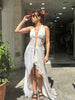 Stunning maxi ethereal silk haute couture dress