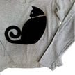 Vintage Artigli adorable black cat longsleeve top