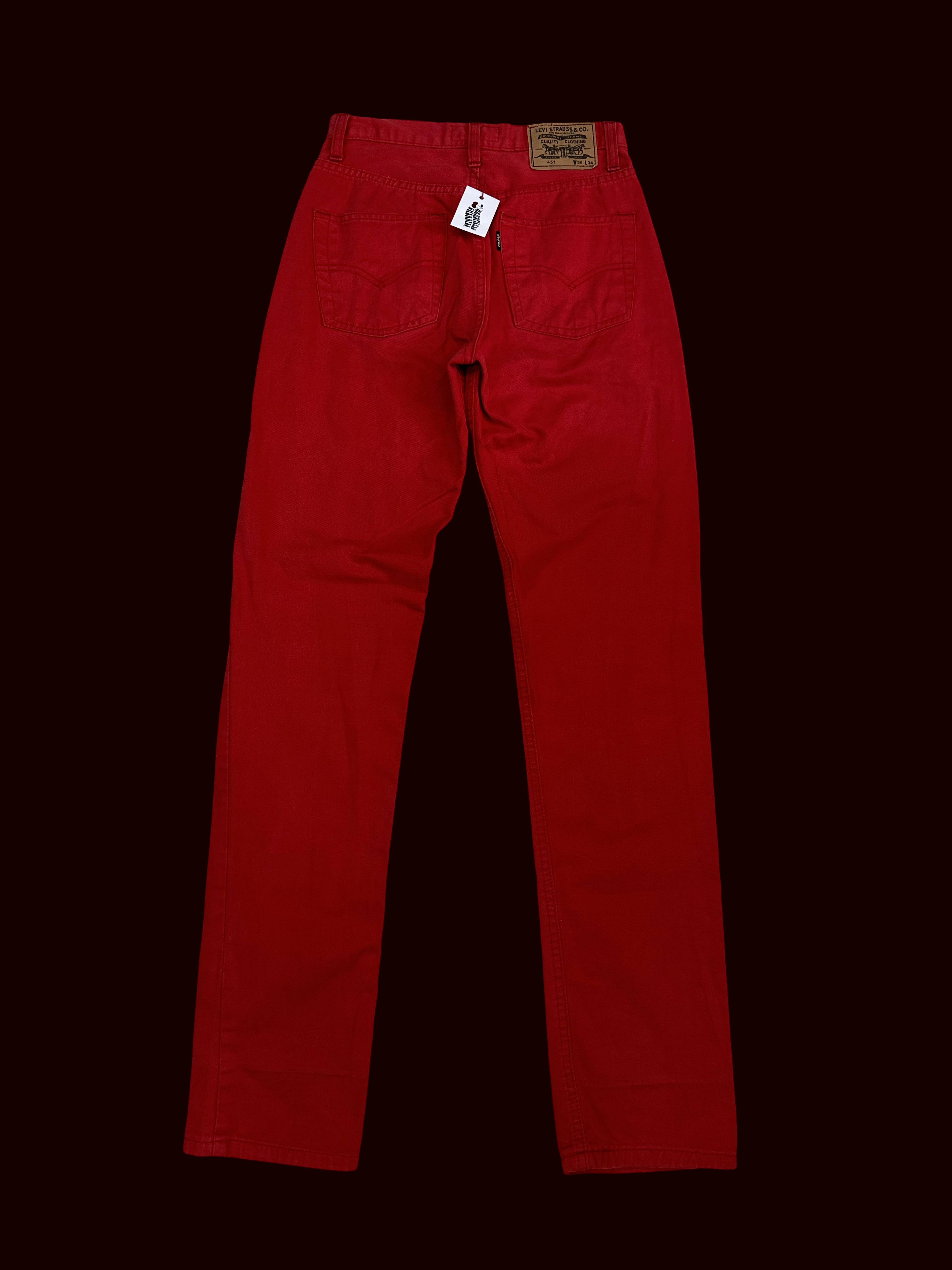 Levi’s 451 red jeans (W26)