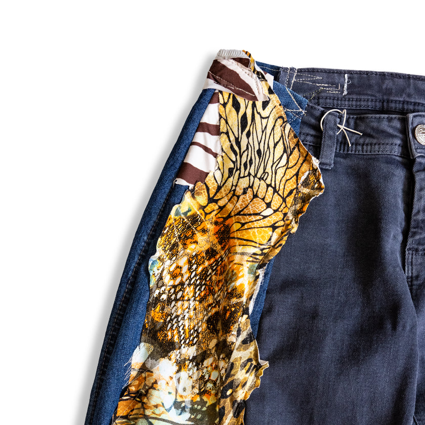 Thoughts Reworked patchwork jeans