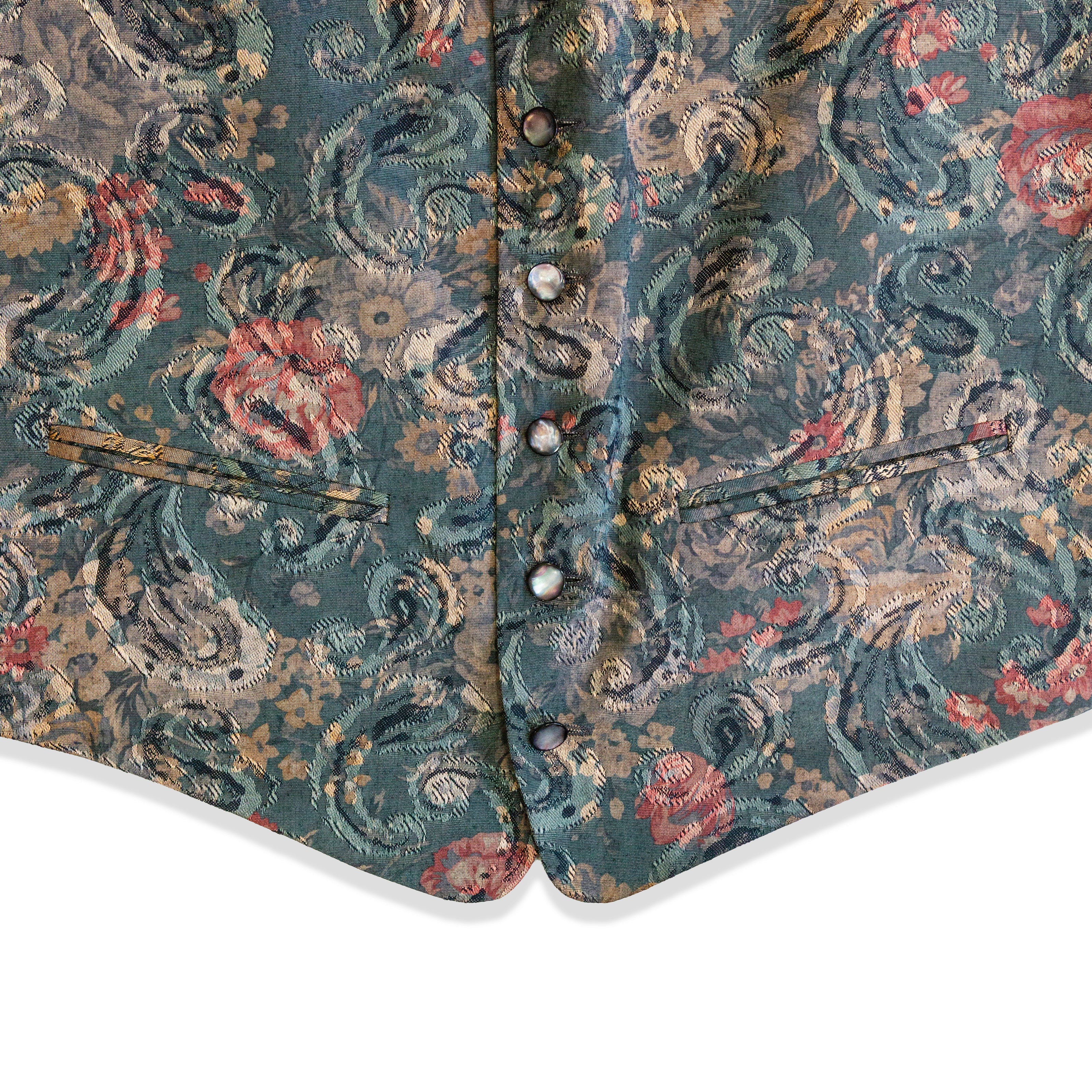 Vintage men’s floral tapestry waistcoat vest (M)