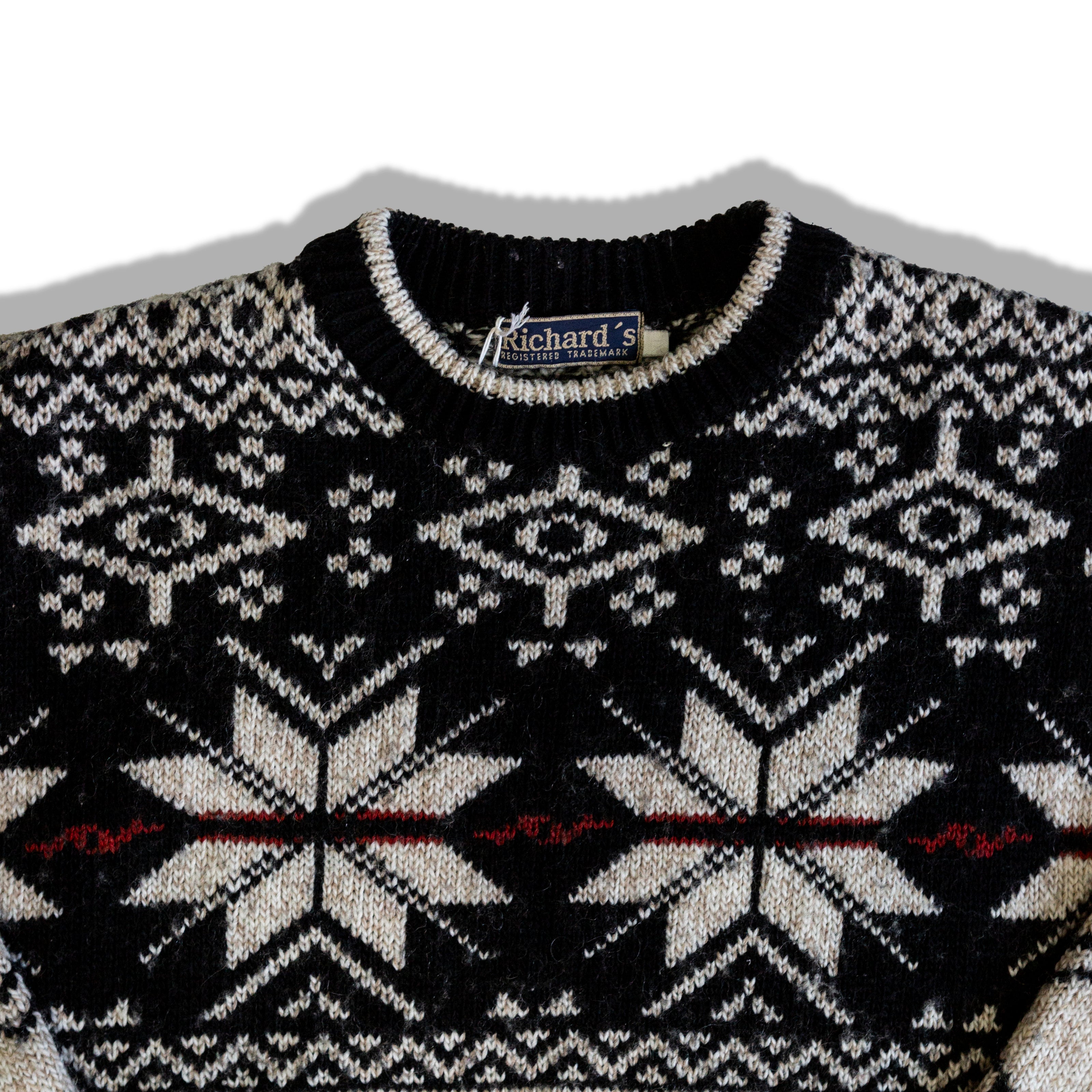Stunning Vintage funky patterned sweater (L/XL)
