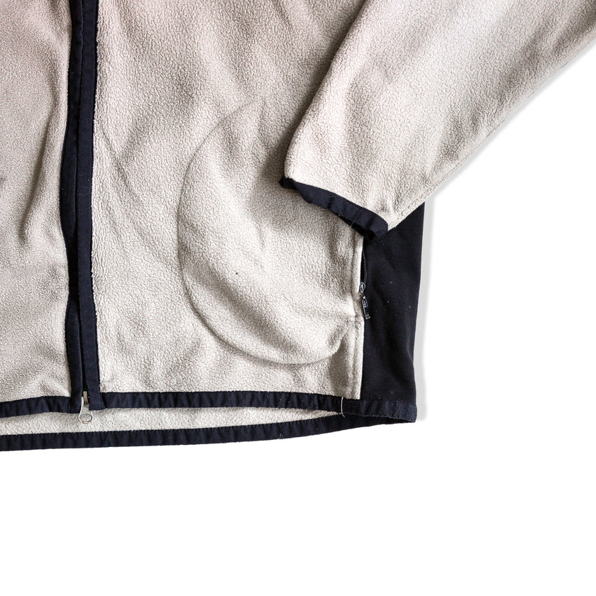 NIKE beige lifgt fleece zip up jacket (L)