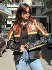 Super hot leather motorcycle jacket