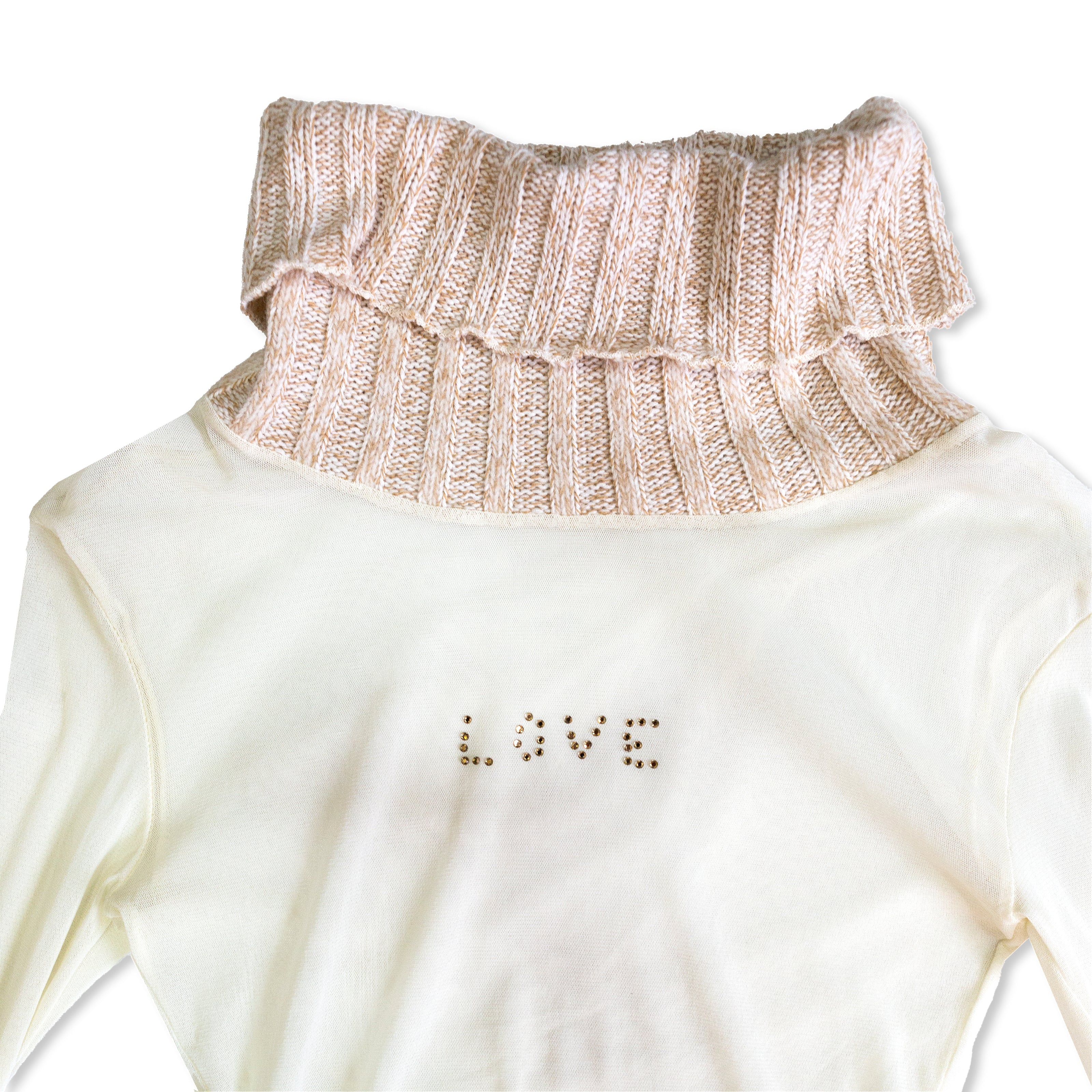 Super hot Y2K mesh turtleneck top