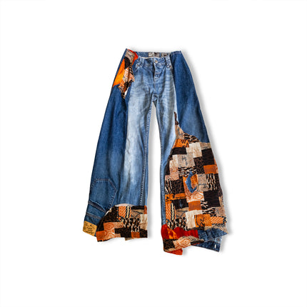 Thoughts Reworked patchwork jeans