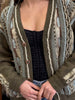 Stunning vintage patterned wool cardigan