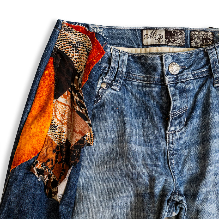 Thoughts Reworked patchwork jeans