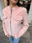 Stunning pink genuine suede jacket