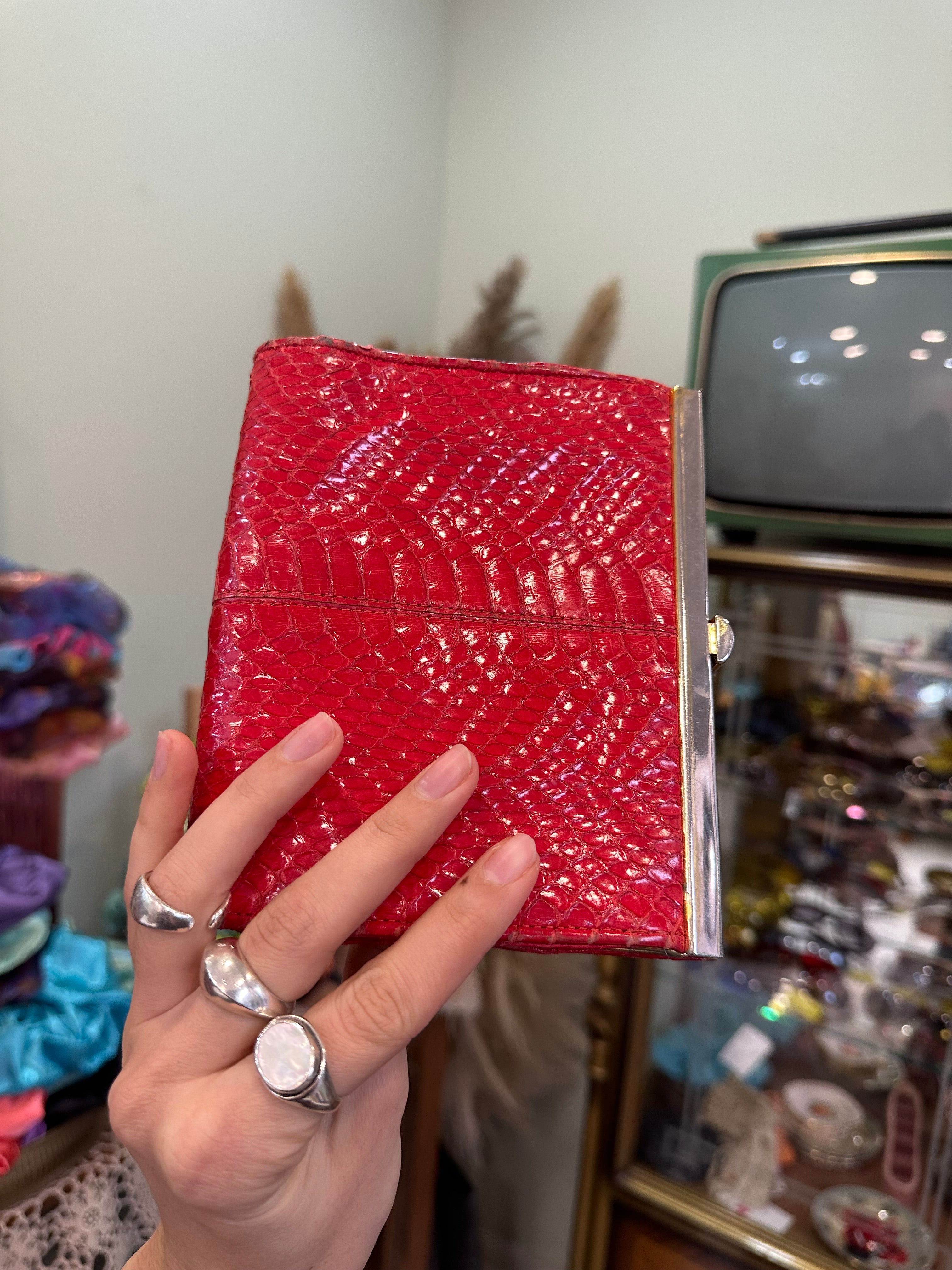 Vintage red clutch