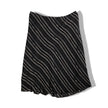 Vintage 100% viscoza diagonal stripe midi skirt(XXL)