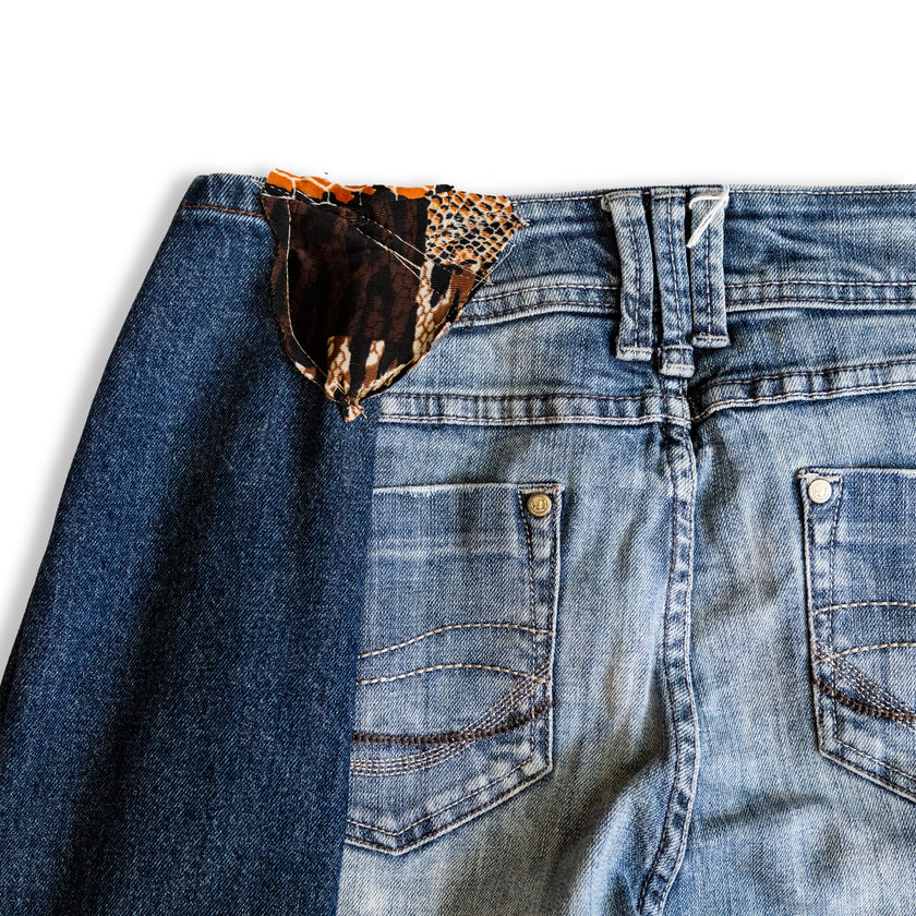 Thoughts Reworked patchwork jeans
